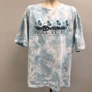 Walt Disney World Men’s Blue Tie-Dye T-Shirt - Size S DISNEY PARKS
